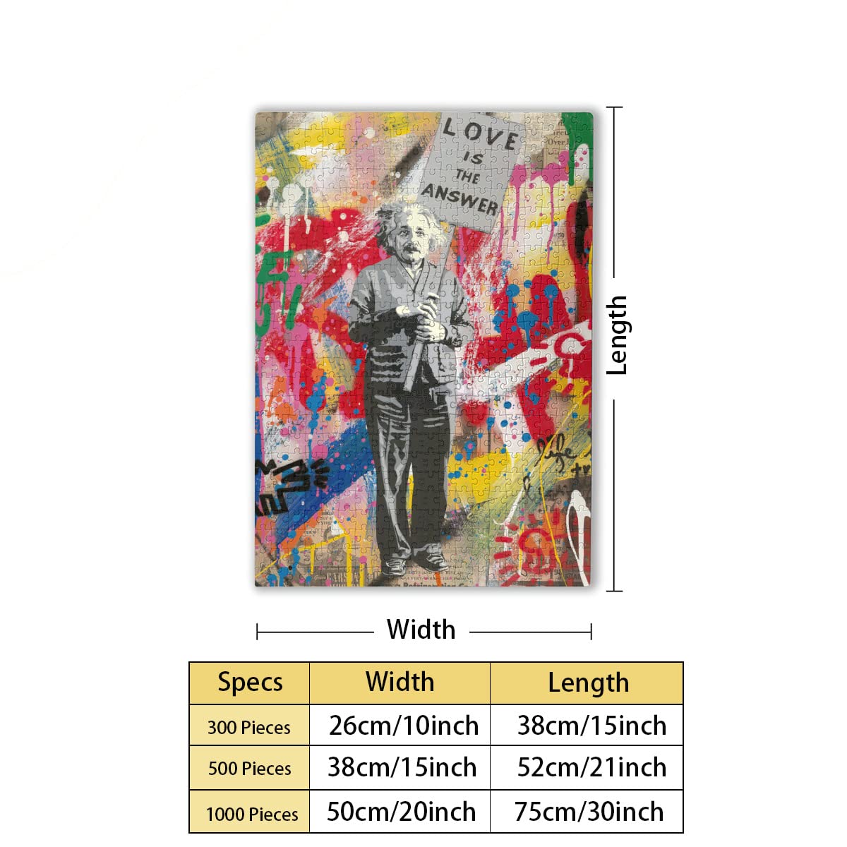 Amazon.co.jp: バンクシー Banksy アインシュタイン 愛が答え 1000