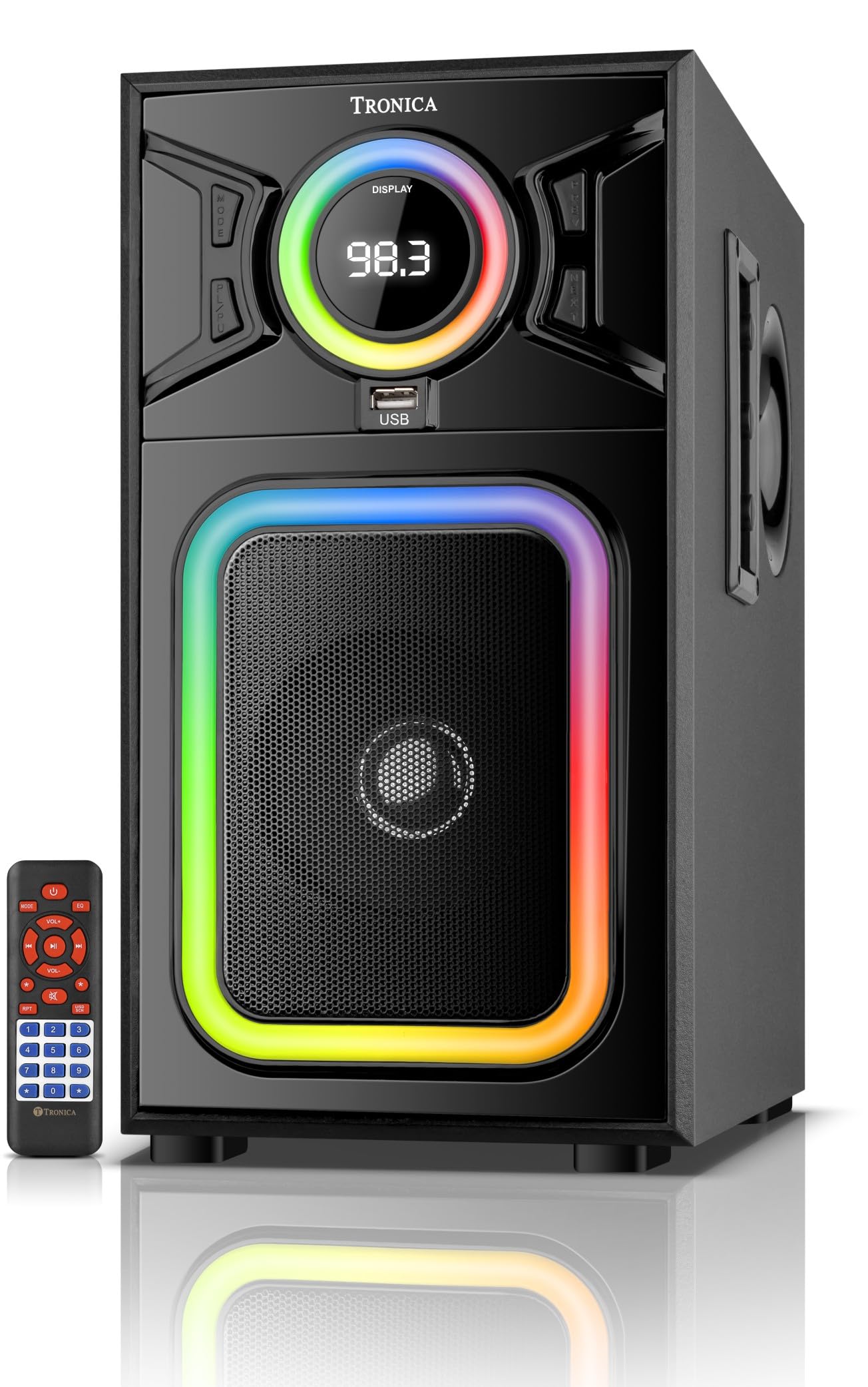 Tronica AI780 Bluetooth Home Theatre System, 60W Bass Boost Premium Sound, RGB Lights, FM Radio,Pendrive,Aux,Mic Support with Remote Control (Alternative of Sound bar)-picture-16
