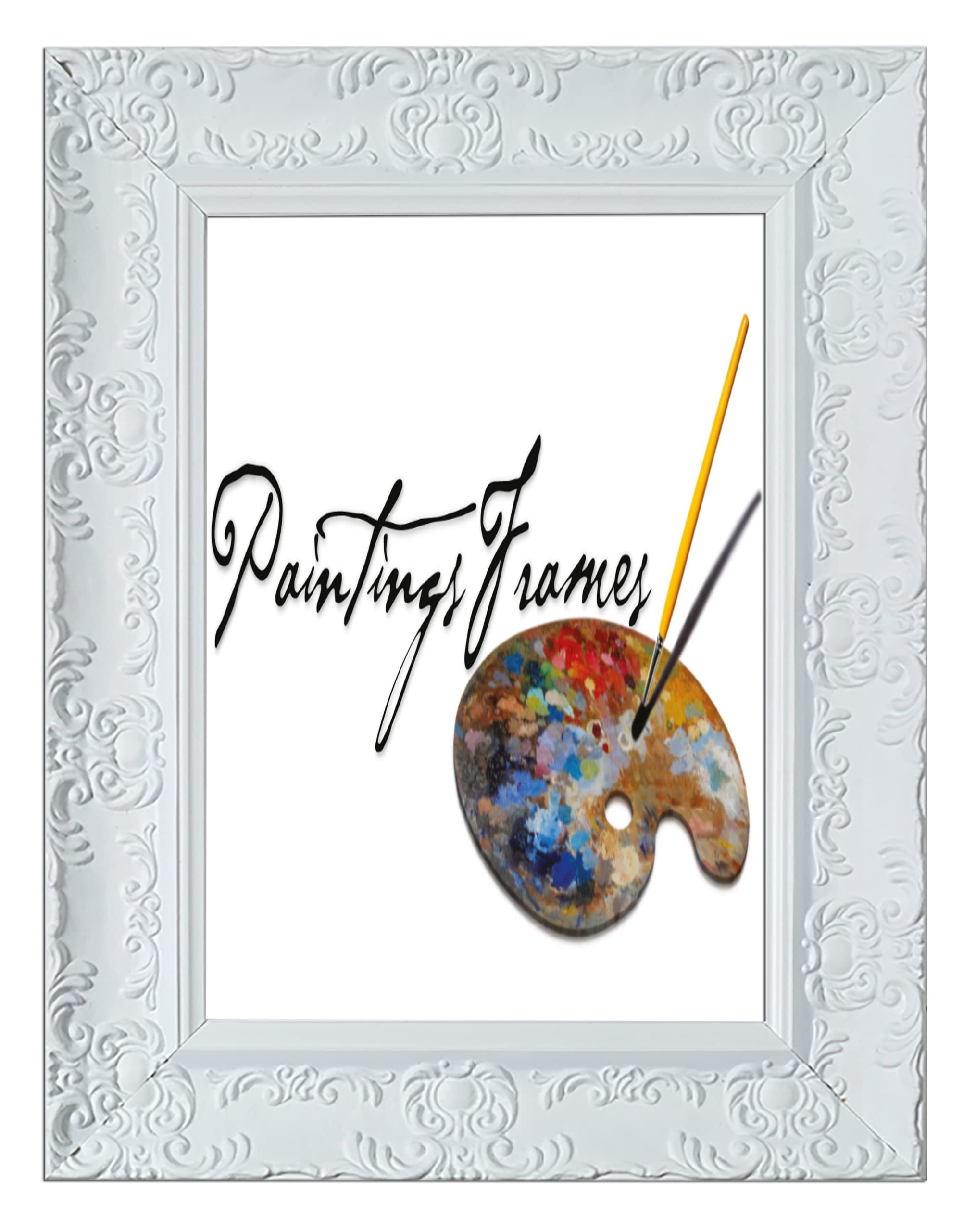 Paintings Frames WIDE Ornate Shabby Chic Antique swept Gold/MUSE Picture/Photo/Poster frame – Ready to hang - With a High Clarity Styrene Shatterproof Perspex Sheet – Muse White Matt - A3