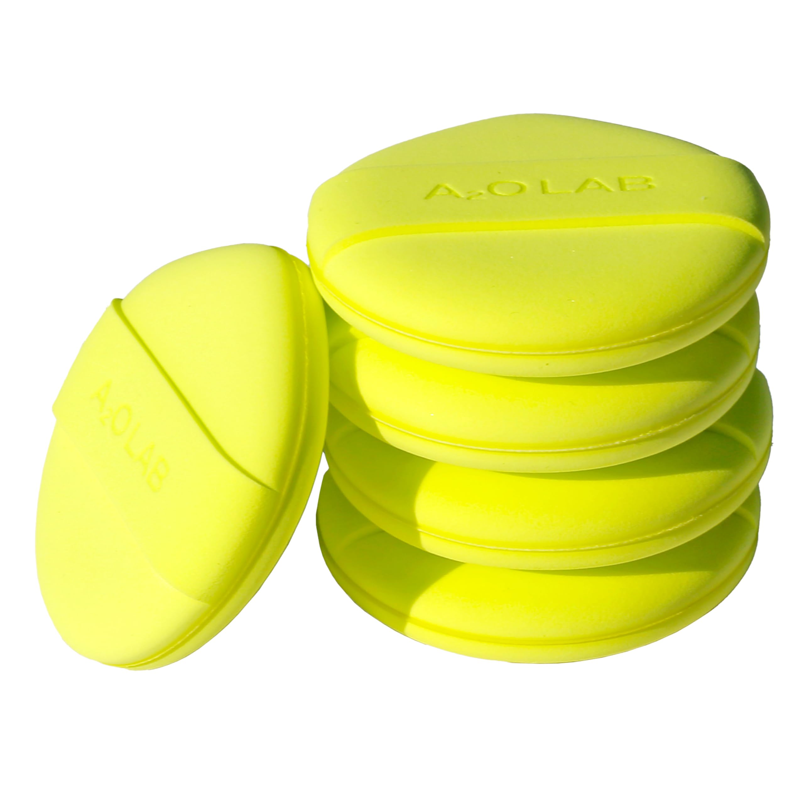 AOA Studio Silky Silicone Makeup Sponge Set, Reusable Cosmetic Applicators Extra Soft Rubycell Makeup Sponges (Lime)