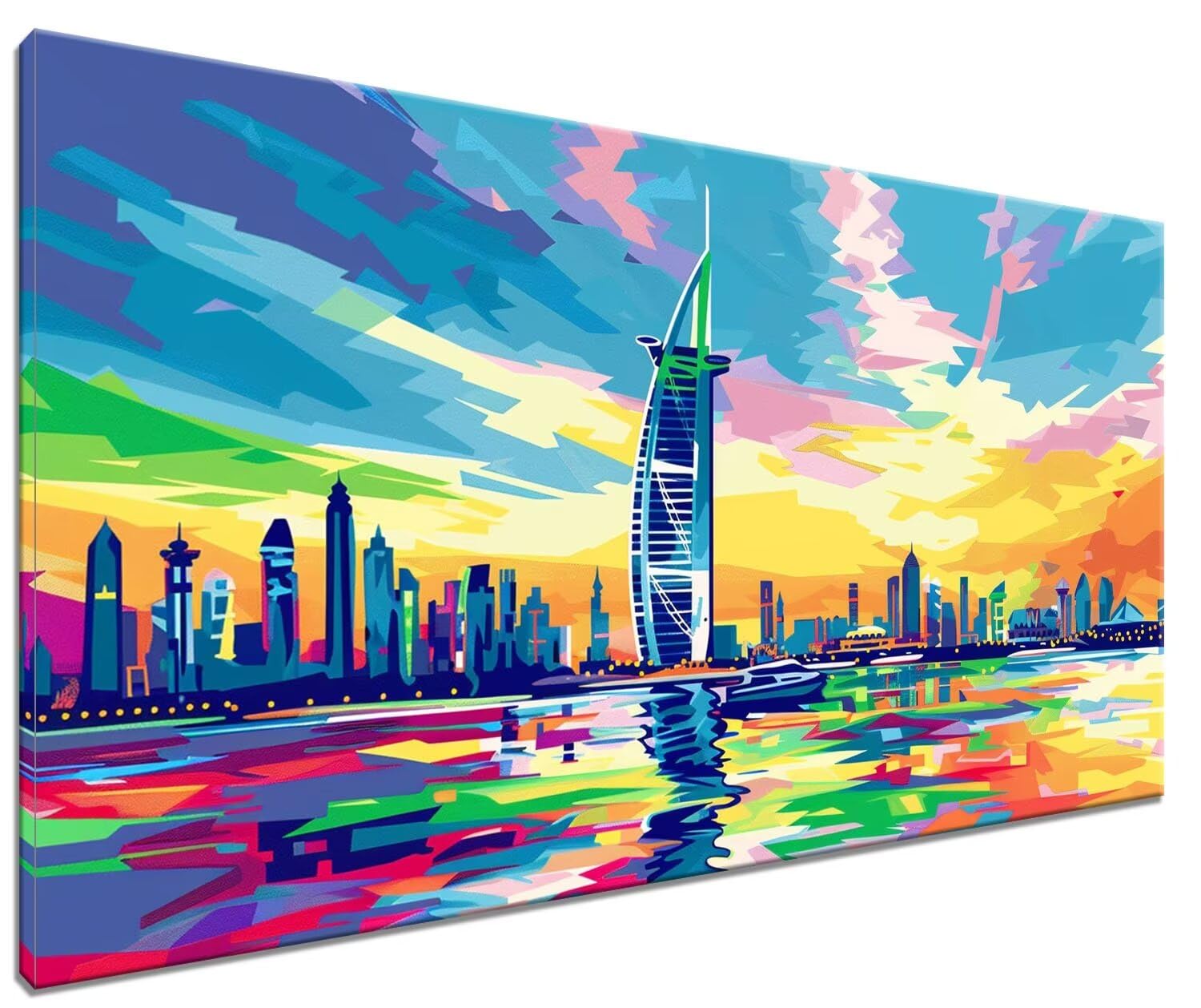SHILIHOME Sunrise Sunset Scenery Dubai Painting By Numbers Fai da Te Unico