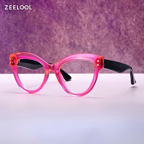 Miniatura 2 de Zeelool Gafas de bloqueo de luz azul con estilo ojo de gato para mujer Rosalee ZJGT701440