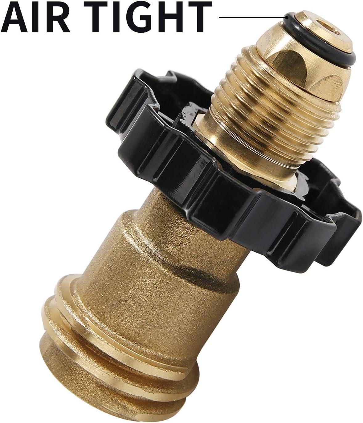 Universal Fit Propane Tank Adapter Converts POL to QCC1 / Type 1 with Wrench, Propane Hose Adapter