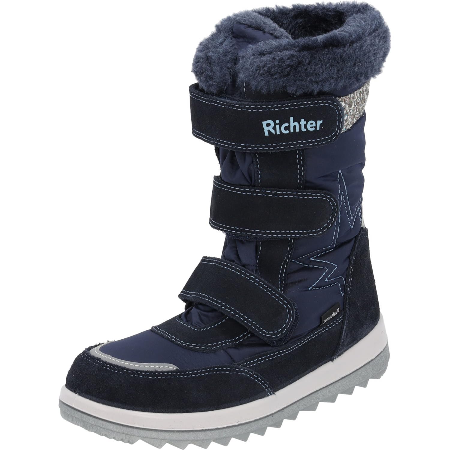 Richter Kinderschuhe Husky2.0 Snow Boot, Atlantic Silver Ice, 4 UK