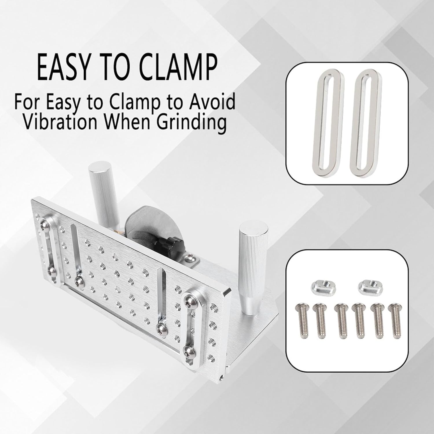 Garosa Belt Grinder Sharpener Jig - Adjustable Angle Guide for Knife & Tool Sharpening, 7-3/4in Dual Press Plate with -5 to 25 Precision Adjustment