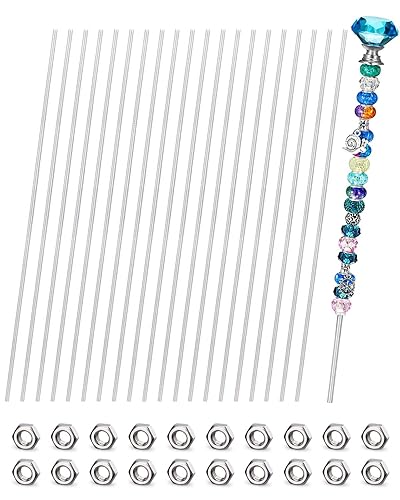 50 varillas roscadas de 832 pulgadas con tuercas hexagonales M4 de acero inoxidable 304 de 12 pulgadas totalmente roscadas, 25 hilos M4 de 11.18