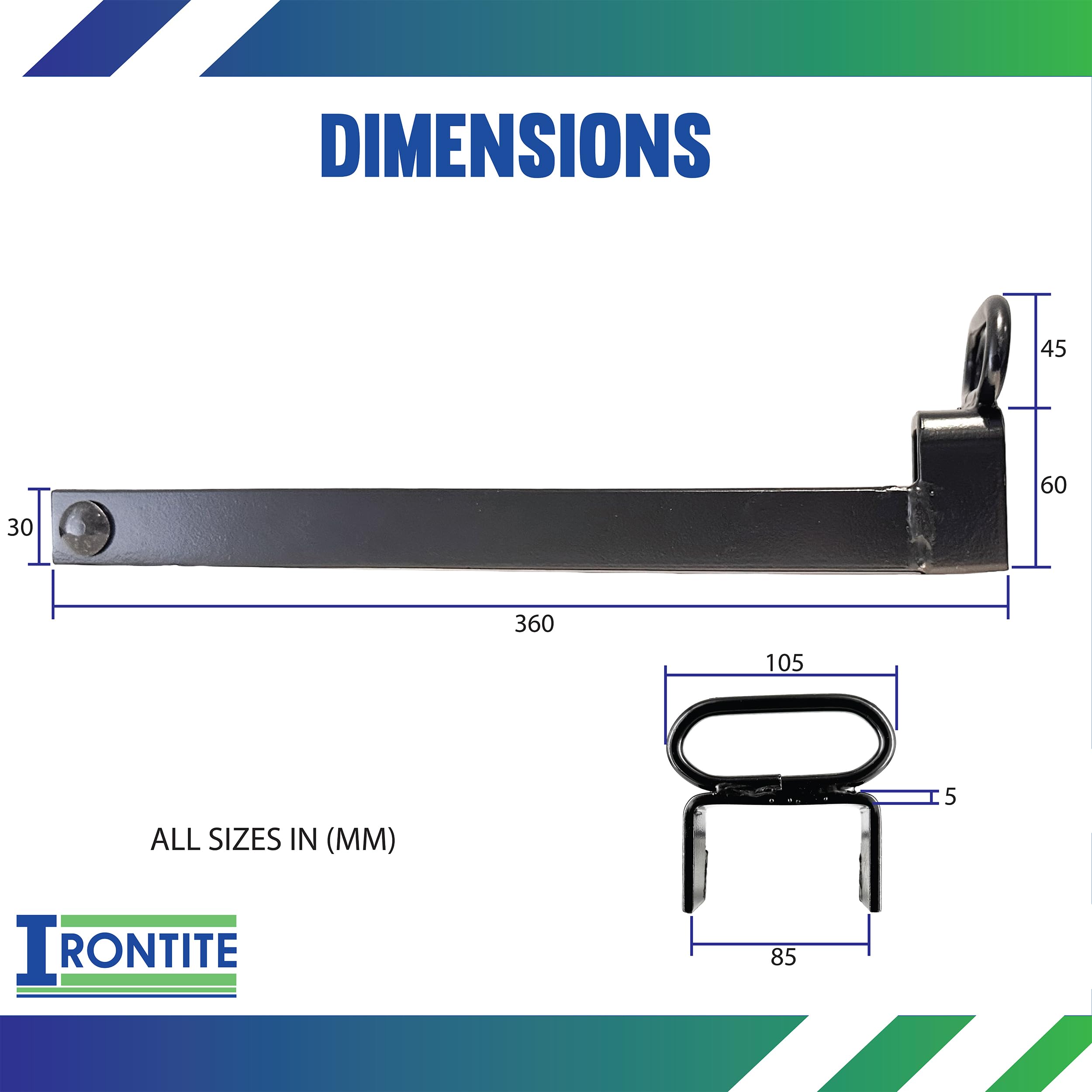 IRONTITE® Heavy Duty Gate Latch for Wooden Gates 3" Wide Gate, Driveway, Farm and Field Gate Lock, Gate Catch - Image 3