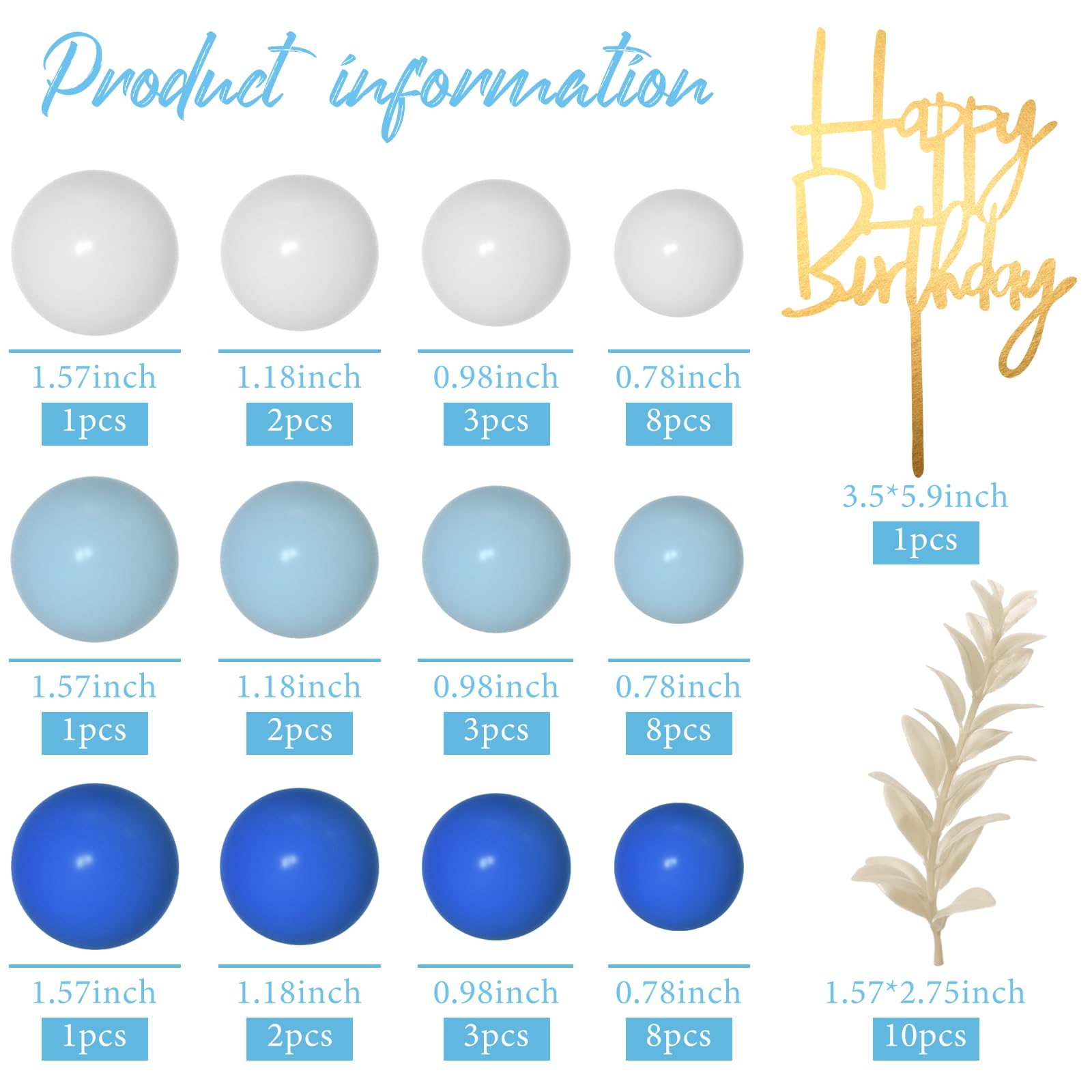 MIAHART Ball Cake Toppers Boho Grass Cake Topper Ball Cake Insert Decoration for Birthday Wedding Baby Shower Party Decorations Boho Themed Party Supplies53pcs - Image 2