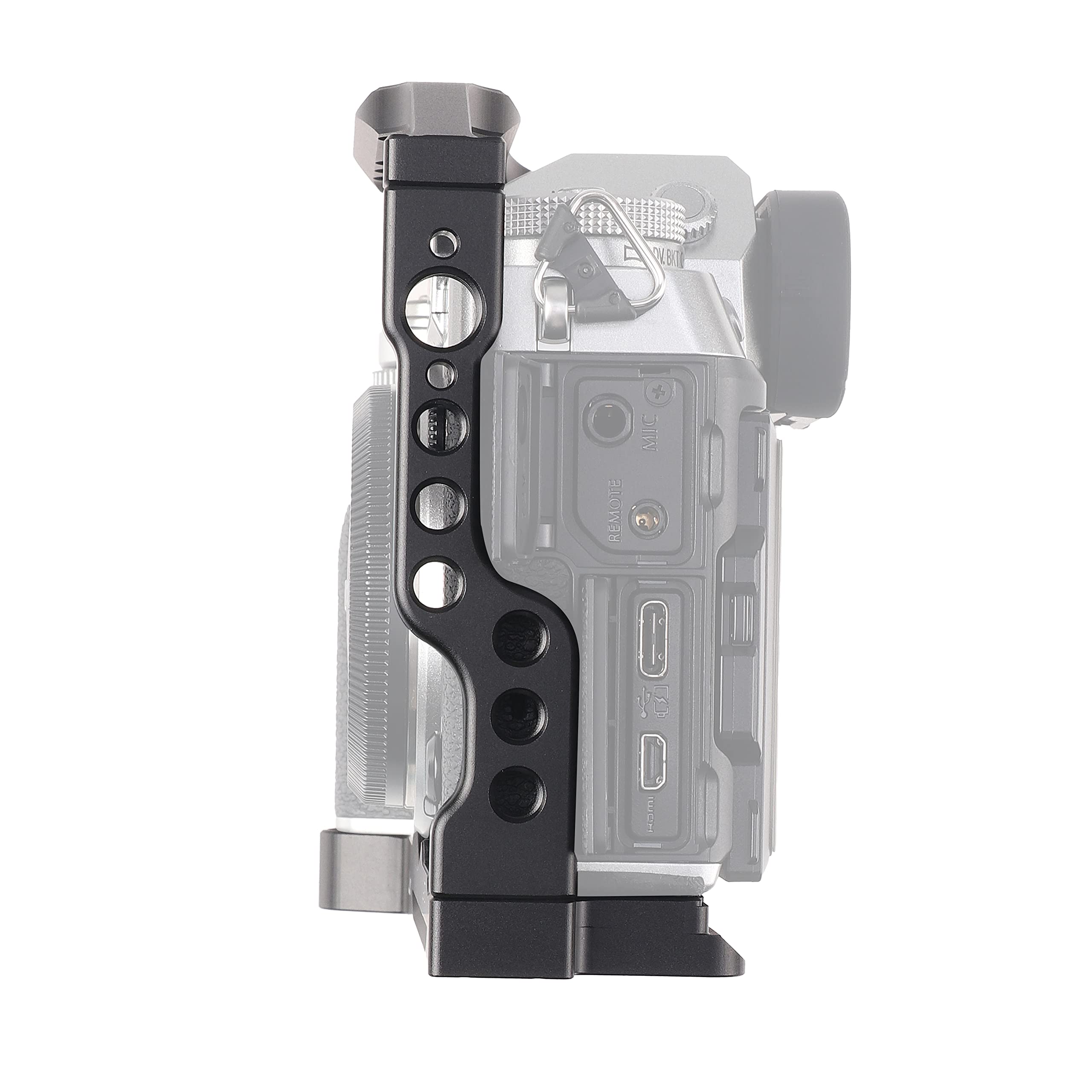 X-T5 Cage with Top Handle, Hersmay Aluminium Camera Cage for Fujifilm X-T5 Camera, Vlogging Video Shooting Filmmaking Rig Stabiliser with 1/4 Inch and 3/8 Inch Mounting Points - Image 4