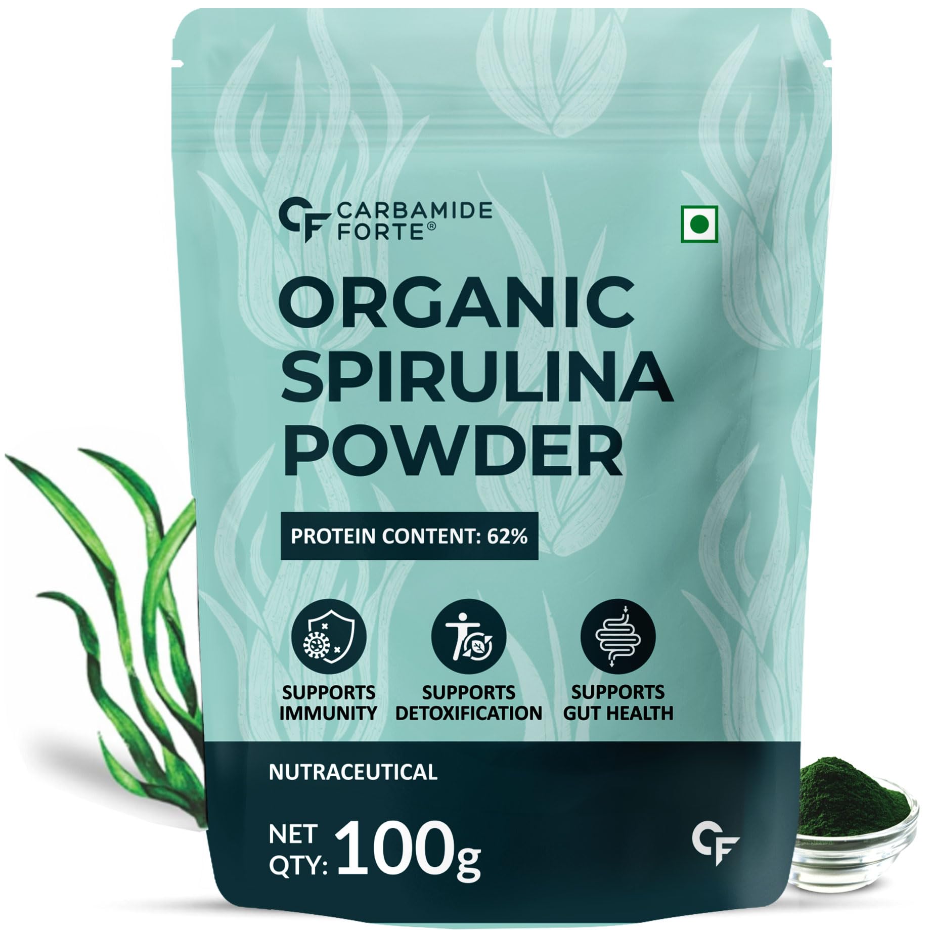 Carbamide Forte 100% Organic Spirulina Powder- In Its Organic Form for Immunity, Energy, Digestion & Skin Health | Plant Based Protein Superfood - 100g Veg Powder (B09NFM9ZPH) Amazon Price History, Amazon Price Tracker