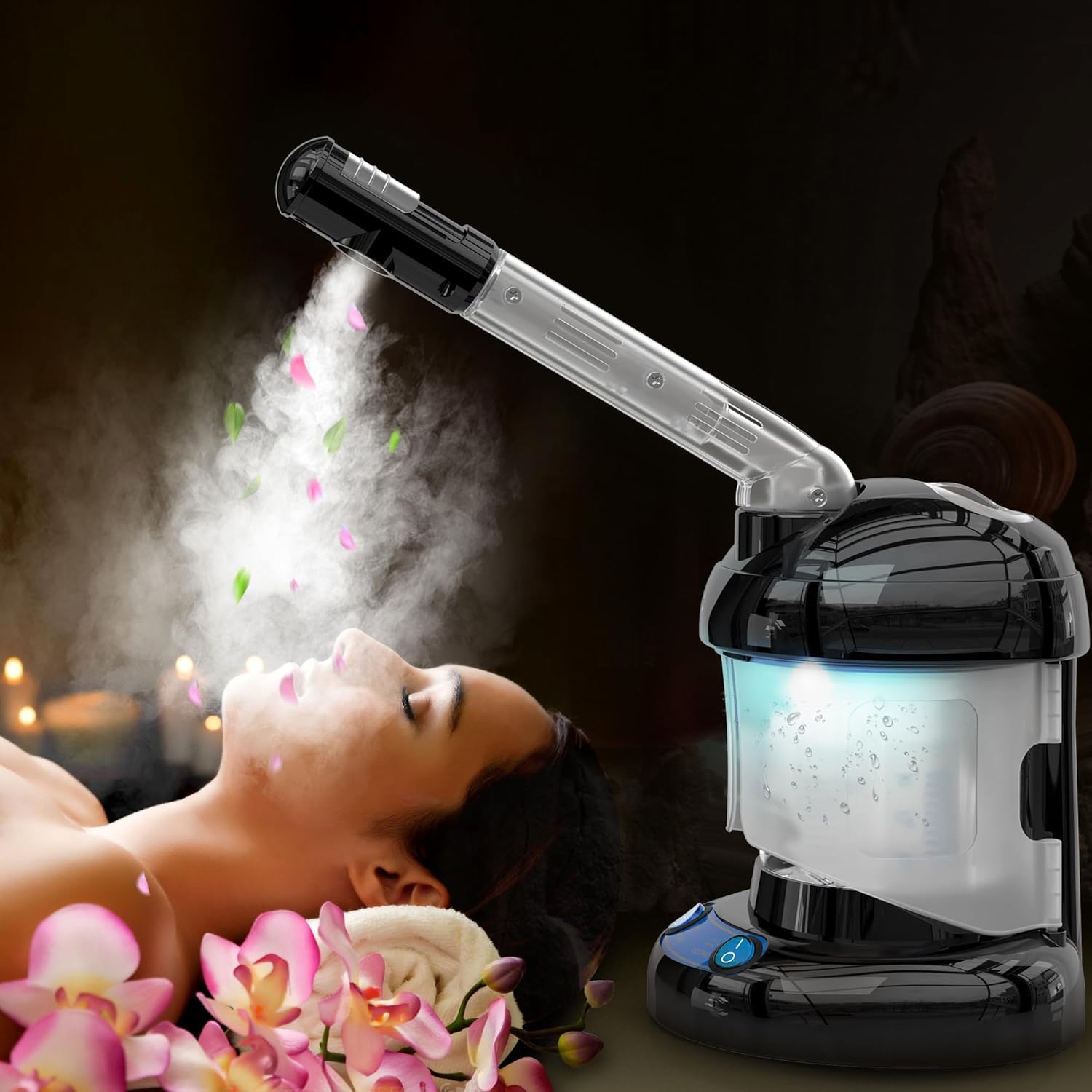 Kingsteam Facial Steamer – Ozone Steamer with Extendable Arm – Professional Nano Ionic Facial Steamer for Deep Cleaning – Portable for Personal Care Use at Home or Salon Kingsteam Facial Steamer – Ozone Steamer with Extendable Arm – Professional Nano Ionic Facial Steamer for Deep Cleaning – Portable for Personal Care Use at Home or Salon