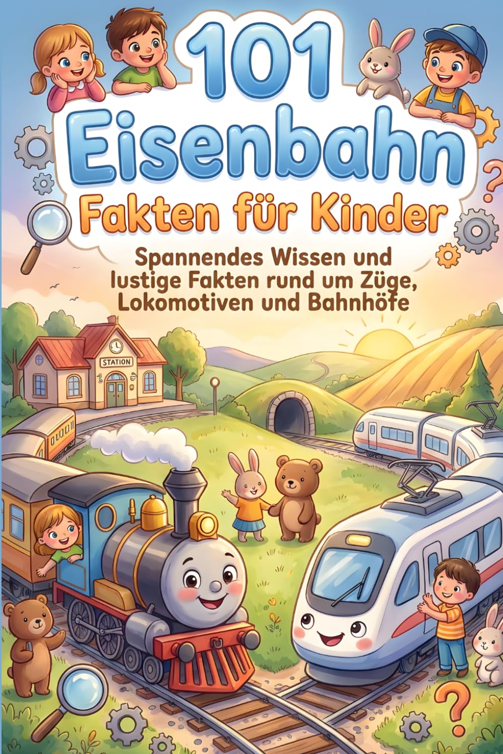 101 Eisenbahn Fakten für Kinder: Spannendes Wissen und lustige Fakten rund um Züge, Lokomotiven und Bahnhöfe