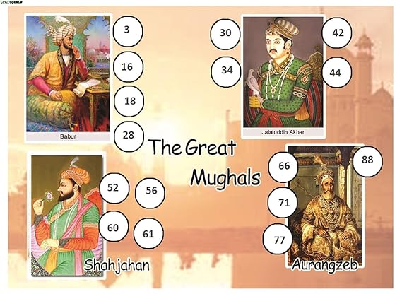 Craftgami - Mughal Theme Tambola Tickets - Housie Tickets (24 Tickets)