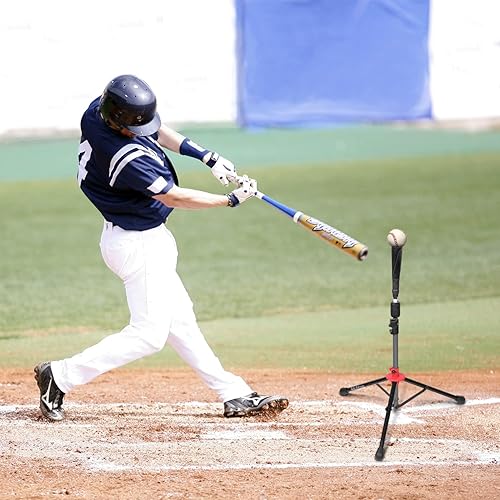 Miniatura 6 de McHom Camiseta de bateo de béisbol y sóftbol - Camiseta de viaje para golpear  Altura ajustable  Portátil y plegable  Base de trípode