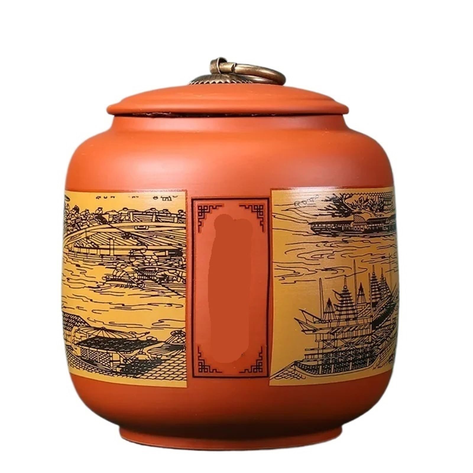 AYWTIUN tea storage jars Purple Clay Tea Caddy Nut Coffee Jars Spice Airtight Container Home Storage Cans Kitchen Accessories(D3)