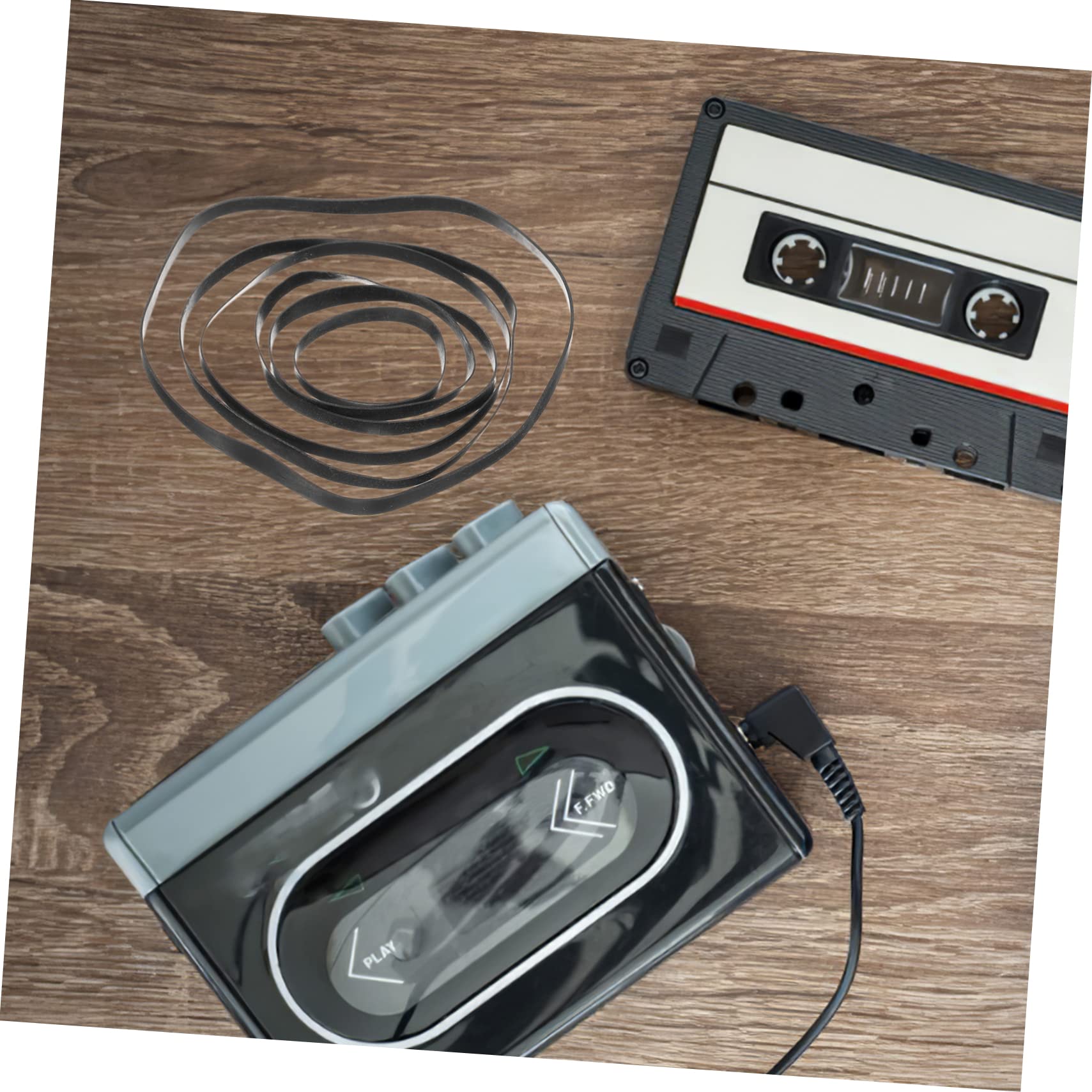50 Pezzi Cinghie a Cassetta Quadrate 4mm in Gomma Per Registratori e Lettori Cassette, Sostituzione Resistente Per Manutenzione, Adatte a Videoregistratori e Unità Dvd