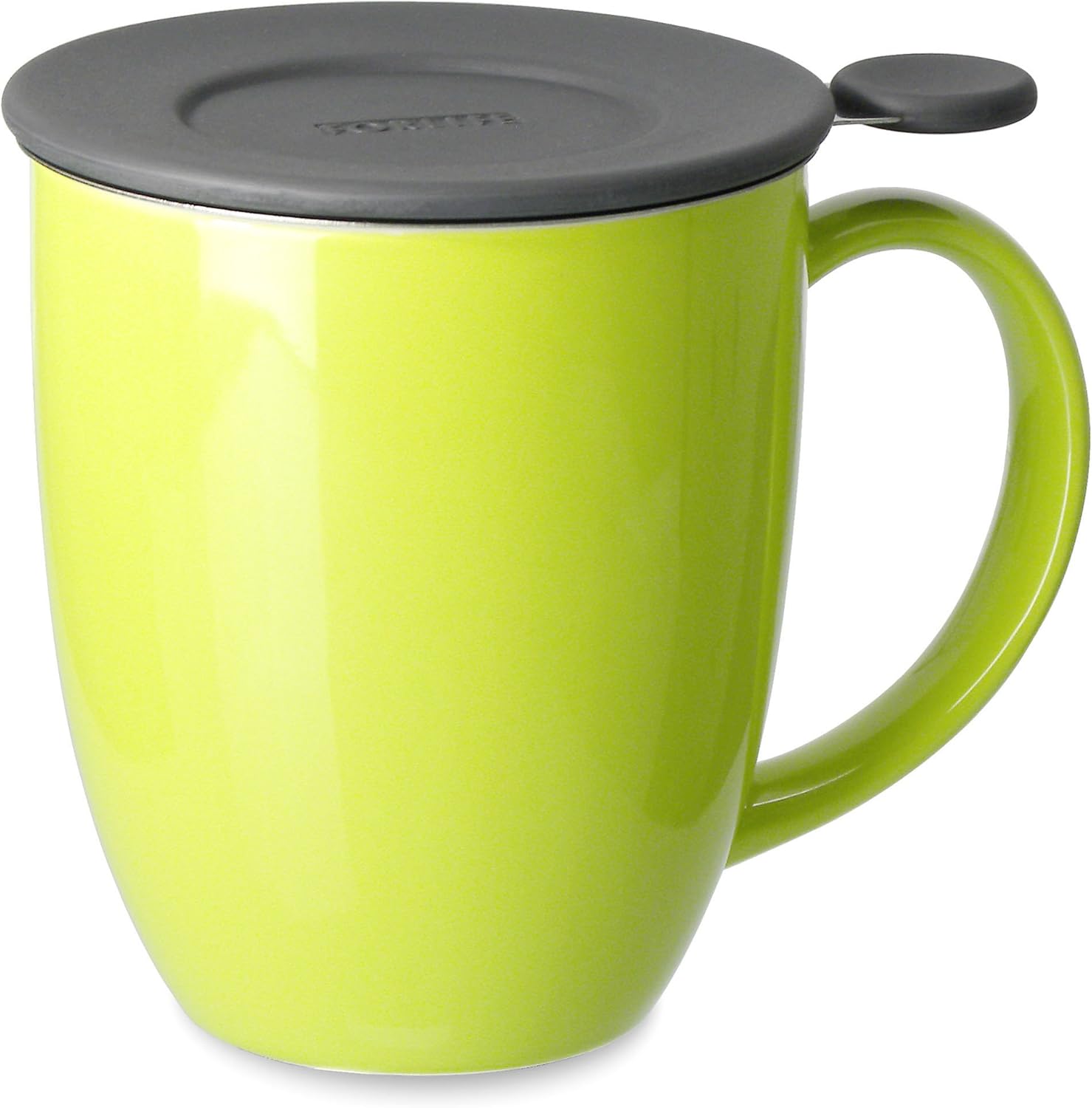 FORLIFE Uni BrewinMug with Tea Infuser and Lid, 16Ounce, Lime
