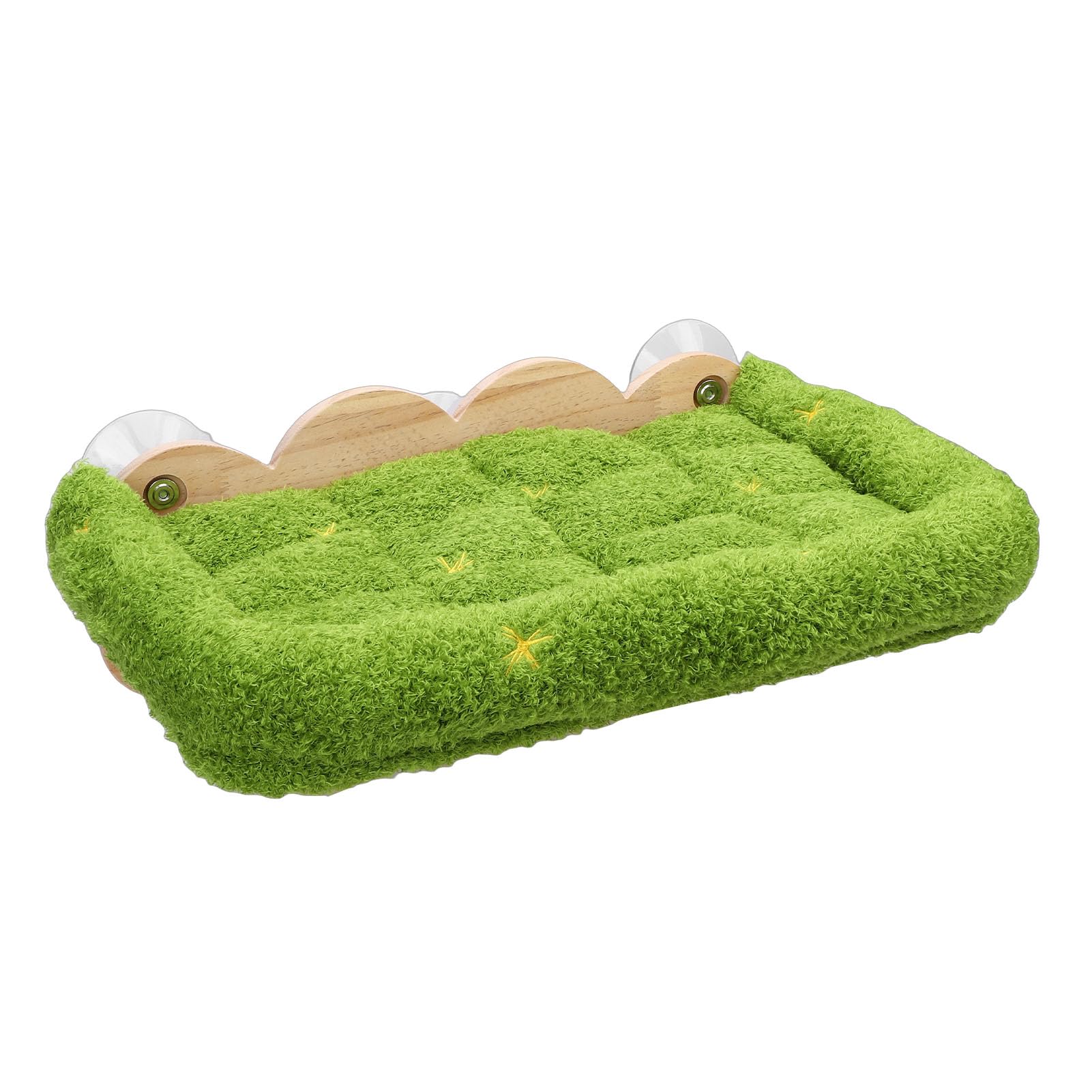Finestra per Gatti Amaca a Ventosa Design Space Letto a Parete in Peluche in Legno per la Casa, con Robusta Struttura in Legno Massello, Adatto a Piccole Zone Soggiorno, su