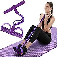AGDZLGB 6-Tube Tension Rope Resistance Band - Multifunction Yoga Pedal Puller for Abdomen Waist Arm Leg Stretching & Slimming Workouts