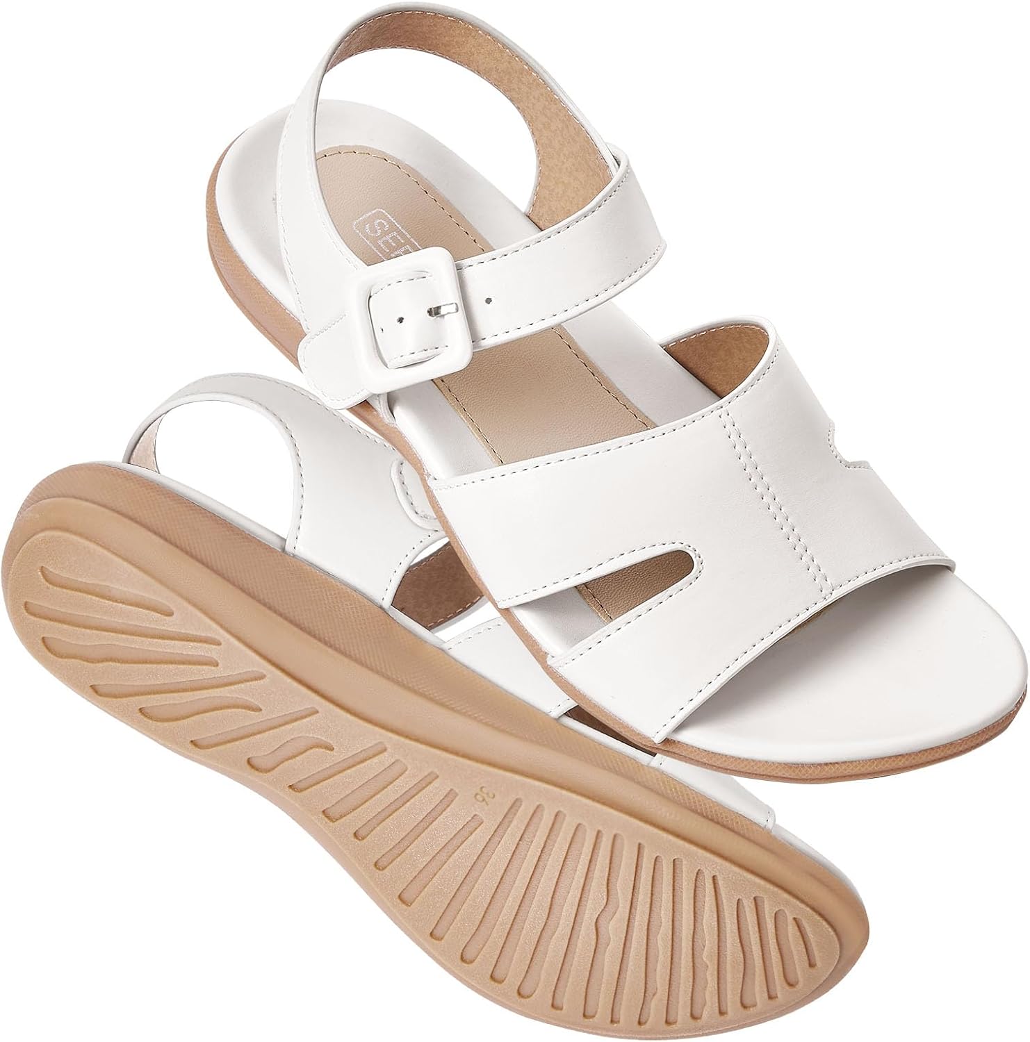 Flat Sandals for Women Dressy Wide Width White Ghana Ubuy