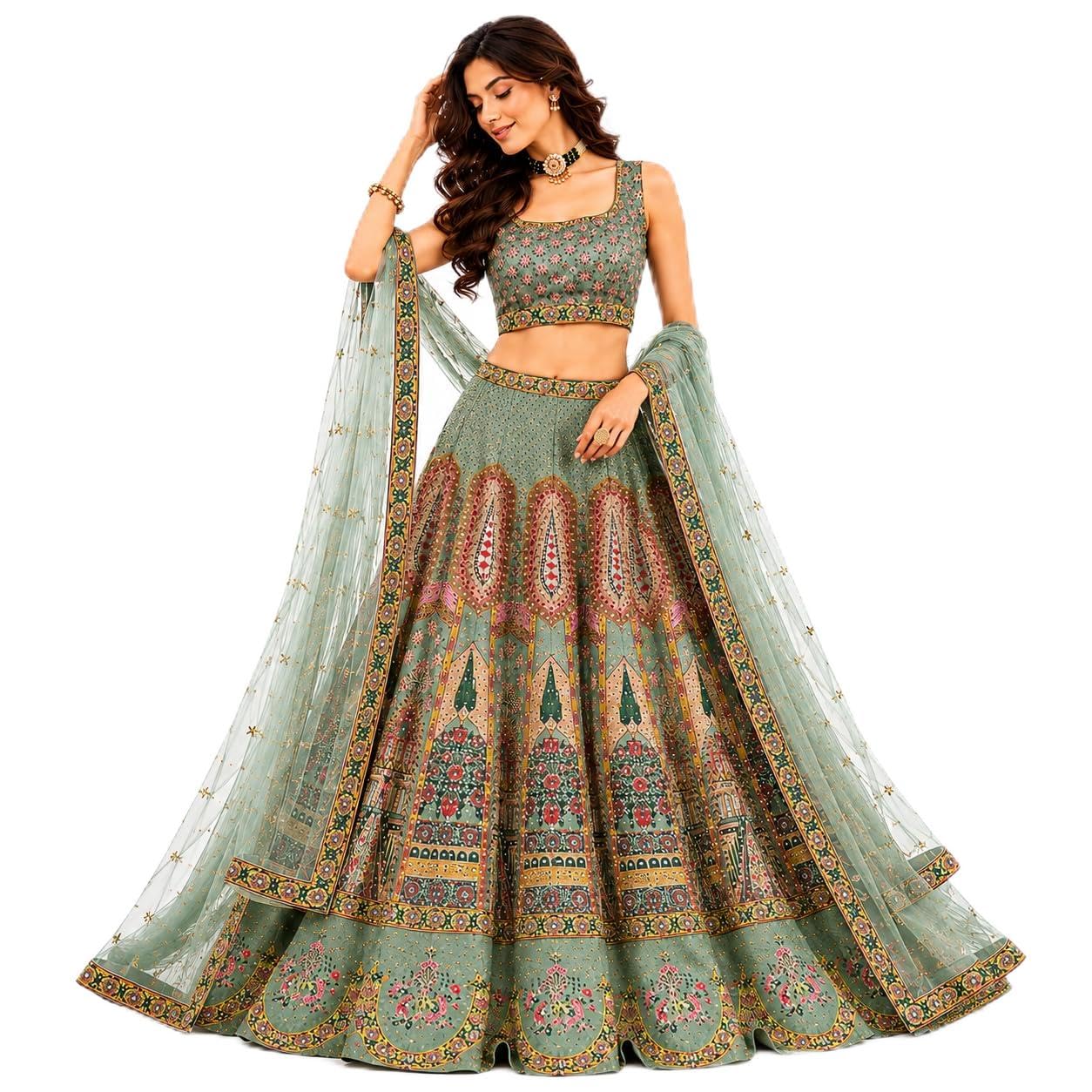 tanish textiles Printed Lehenga-picture-28