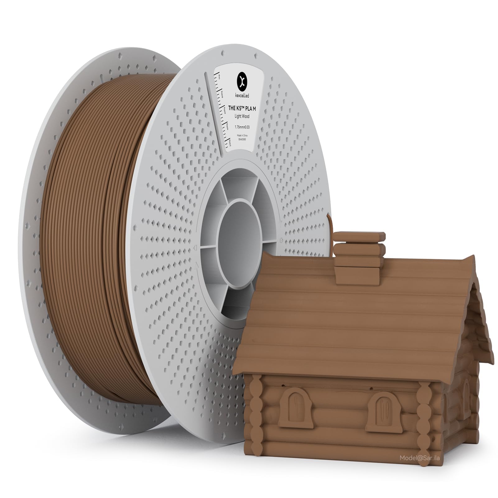 kexcelled Macaron Hellbraun Matte PLA Filament Rolle, Matt-Effekt Oberfläche, 3D Druck Ästhetische Material, 1kg (2,2lbs) 1,75mm +/- 0,03mm, für FDM 3D Drucker