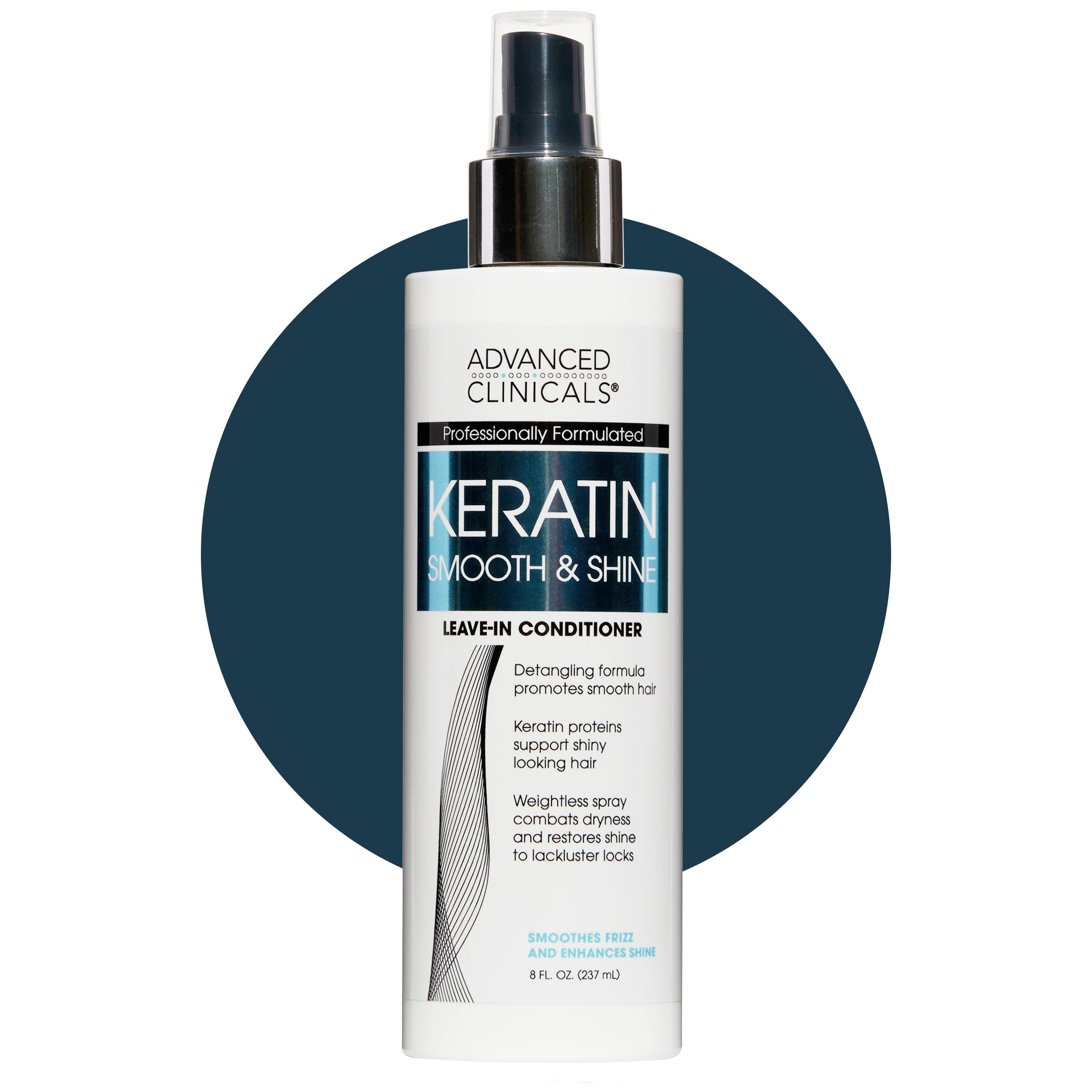 Advanced Clinicals Keratin Smooth and Shine Hair Conditioner Spray 237 ml