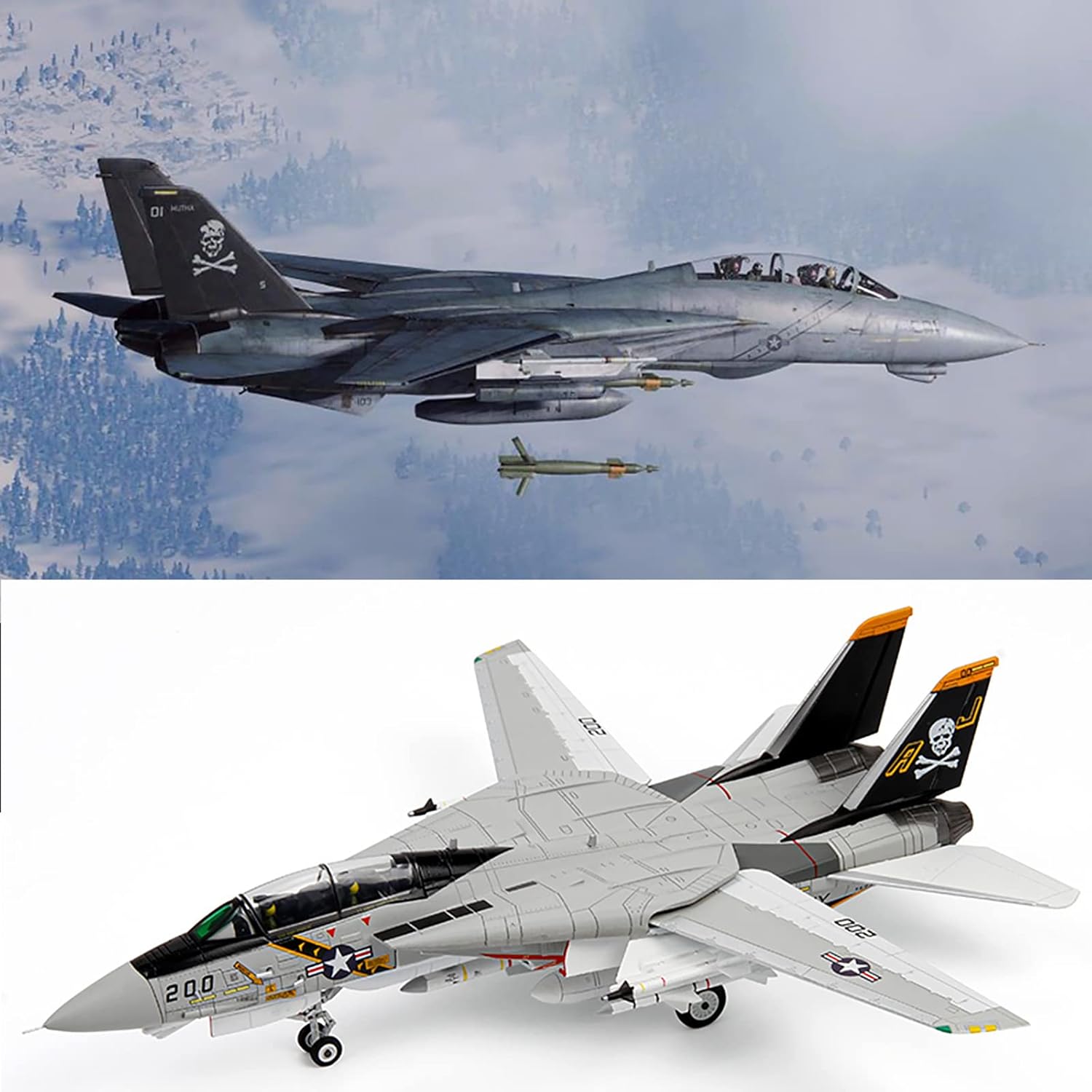 Buy HZDJS 172 F14A Tomcat Model Kit Fighter Aircraft Metal Military