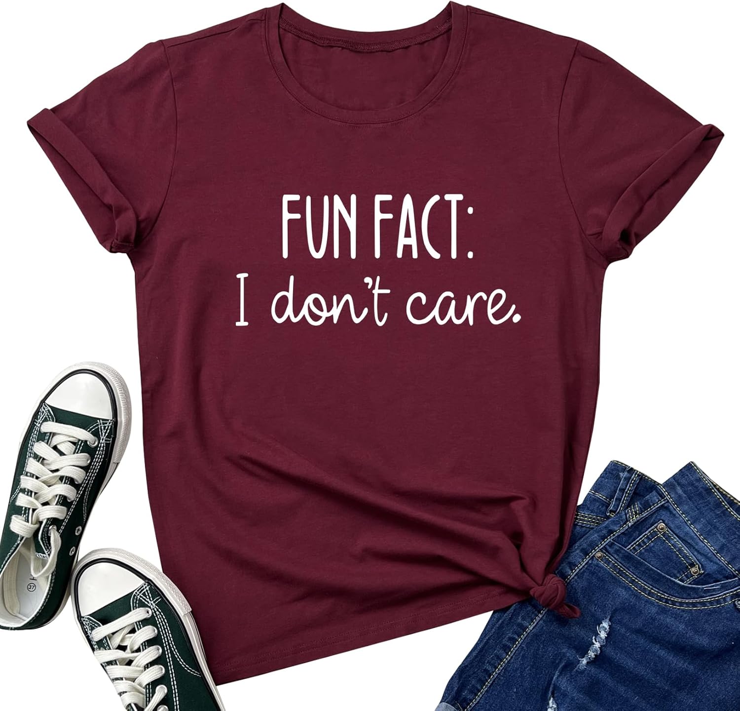 BLACKOO Women Cute T Shirt Fun Fact Graphic Tees