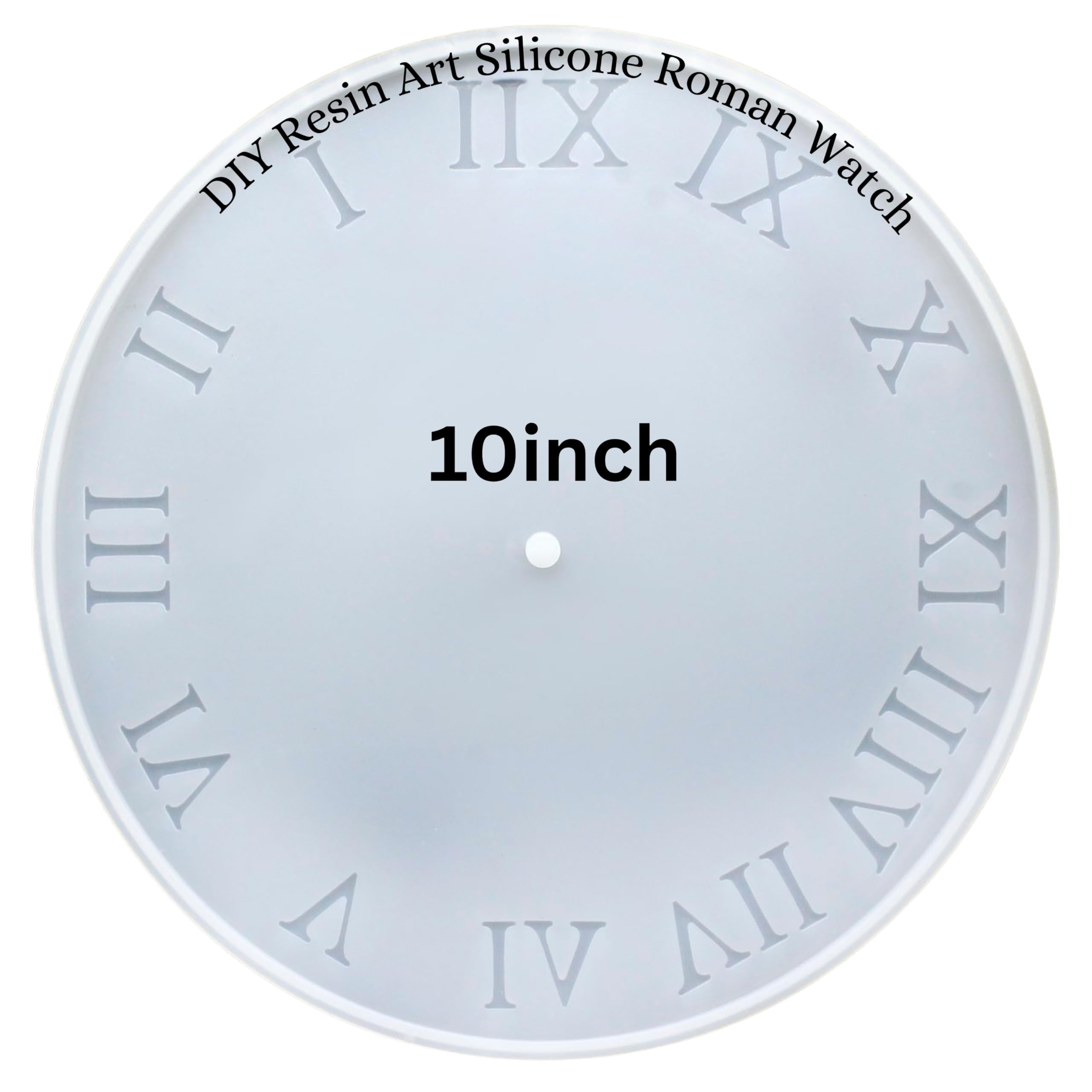 Round Silicone Clock Mould with Roman Number, 10 Inch, DIY Resin Art Casting Mould for Wall Clock Making, 10ROMANCLOCK-image-42
