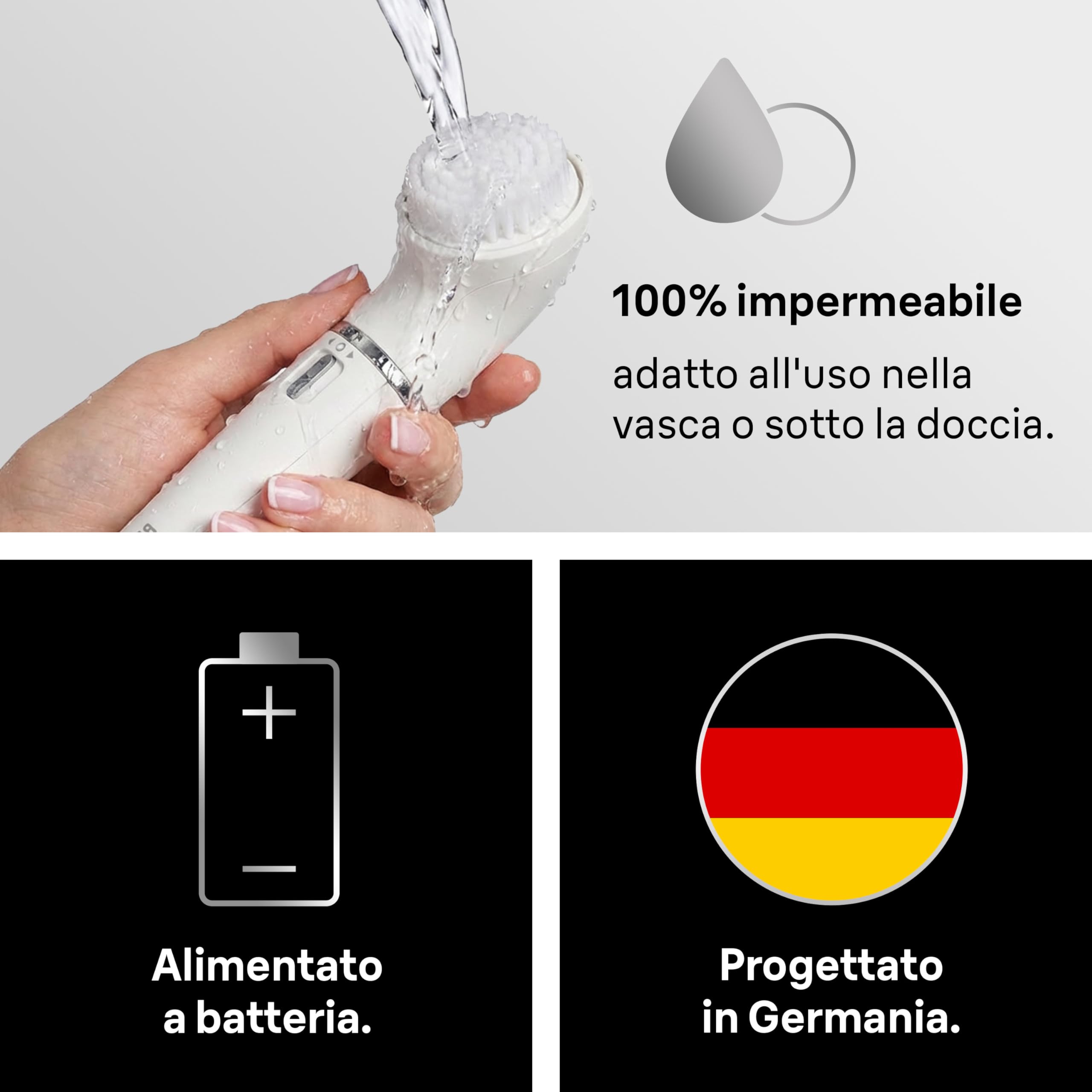 Braun FaceSpa Epilatore Viso Donna con Spazzola di Pulizia, 810V Bianco | Depilatore Elettrico con Spazzola di Pulizia per Epilare e Pulire il Viso, con 1 Accessorio