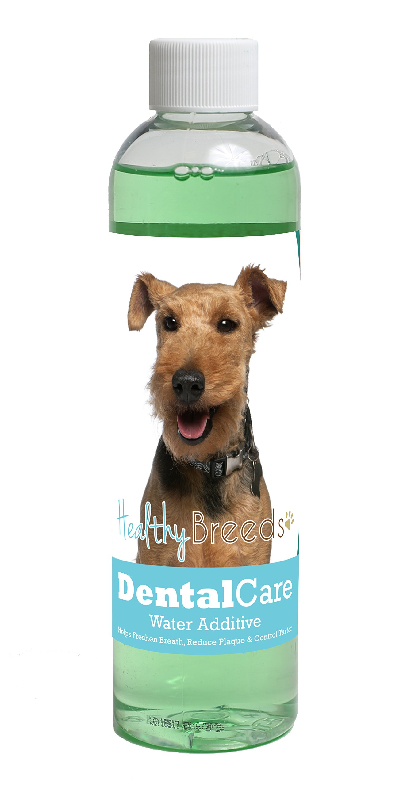 Healthy Breeds Dog Dental Care Water Additive for Welsh Terrier - Helps Freshen Breath, Reduce Plaque &amp; Control Tartar - Mint Flavor - 8 oz