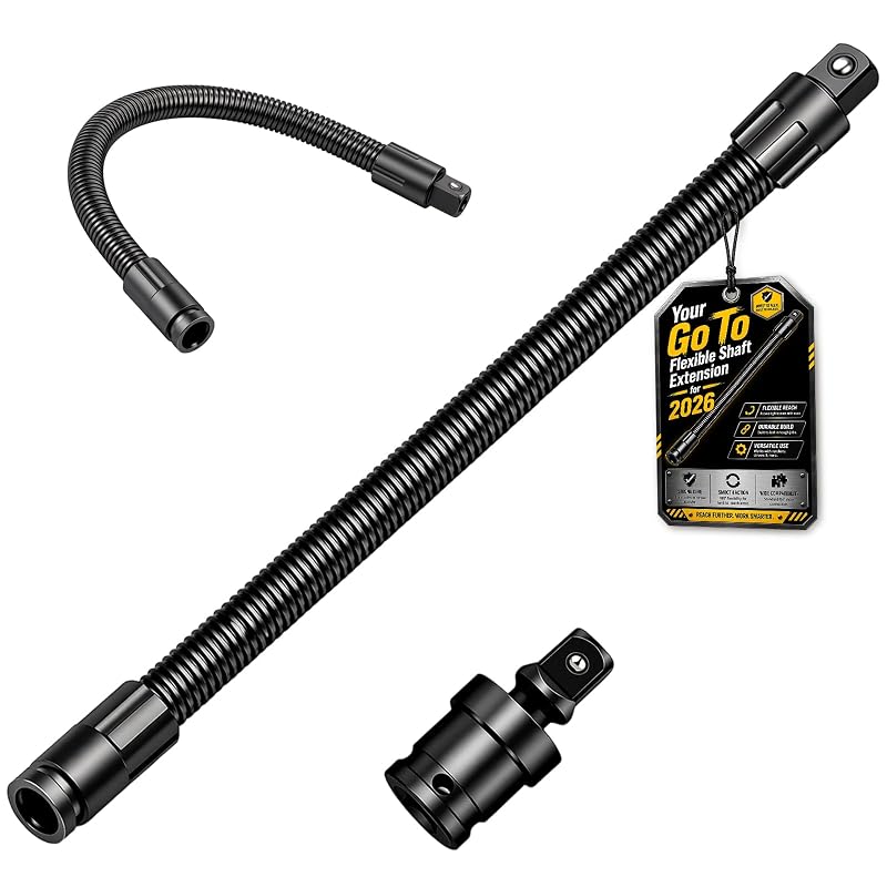 Extensor de eixo flexível para soquete com encaixe quadrado de 12,7 mm (1/2 pol.) jintion, haste articulada para espaços estreitos, 35 cm, 1 unidade