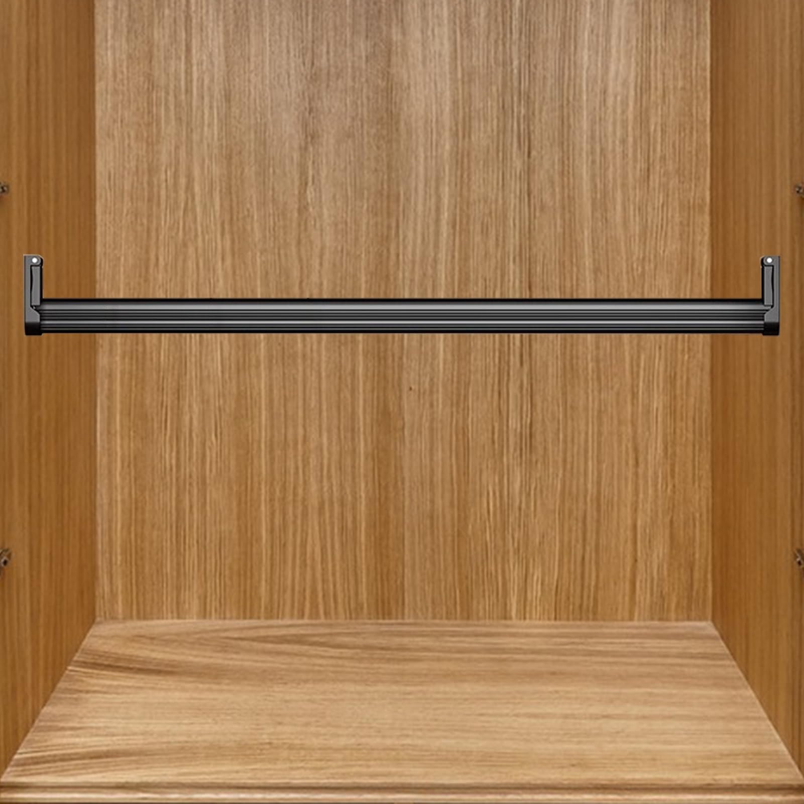 ROHCGHC Wardrobe hanging rods, Clothes Bar For Wall For Heavy, Hanging Rail for Closet Wardrobe, 50 60 70 80 90 100 115 125 135 150cm