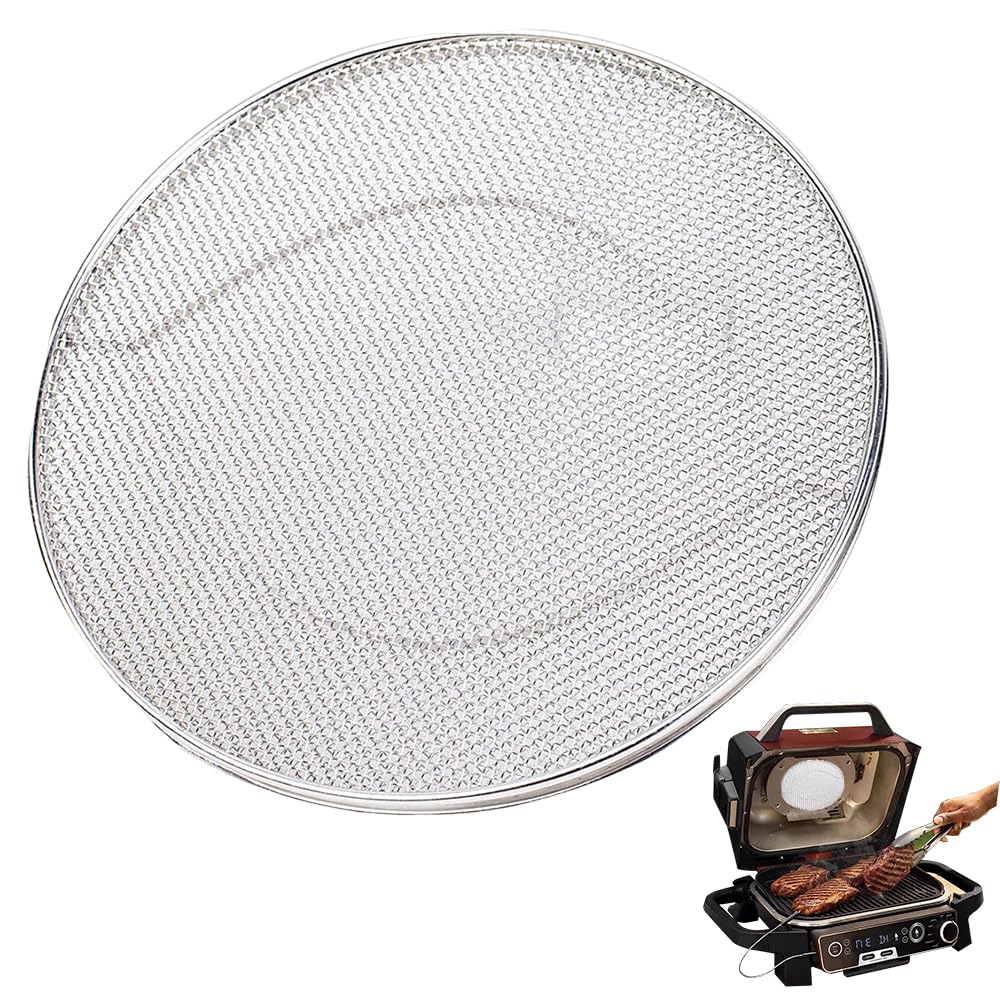 WDKXCNStainless Steel Splatter Guard, Fine Mesh Splatter Screens, Oil Splash Guard for Ninja Foodi FG551, AG300, IG651, IG601, Reusable 6-in-1 Air Fryer Accessories