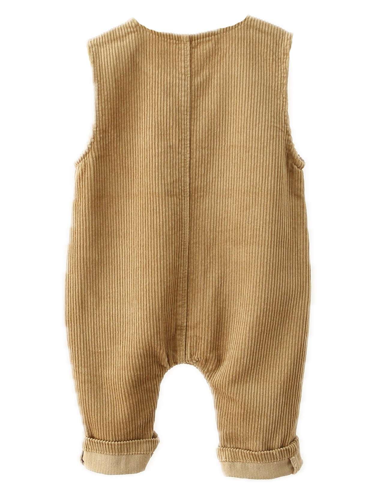 Echinodon Baby Corduroy Overall Toddler Cotton Dungarees Bib Pants Adjustable Overalls Khaki-8