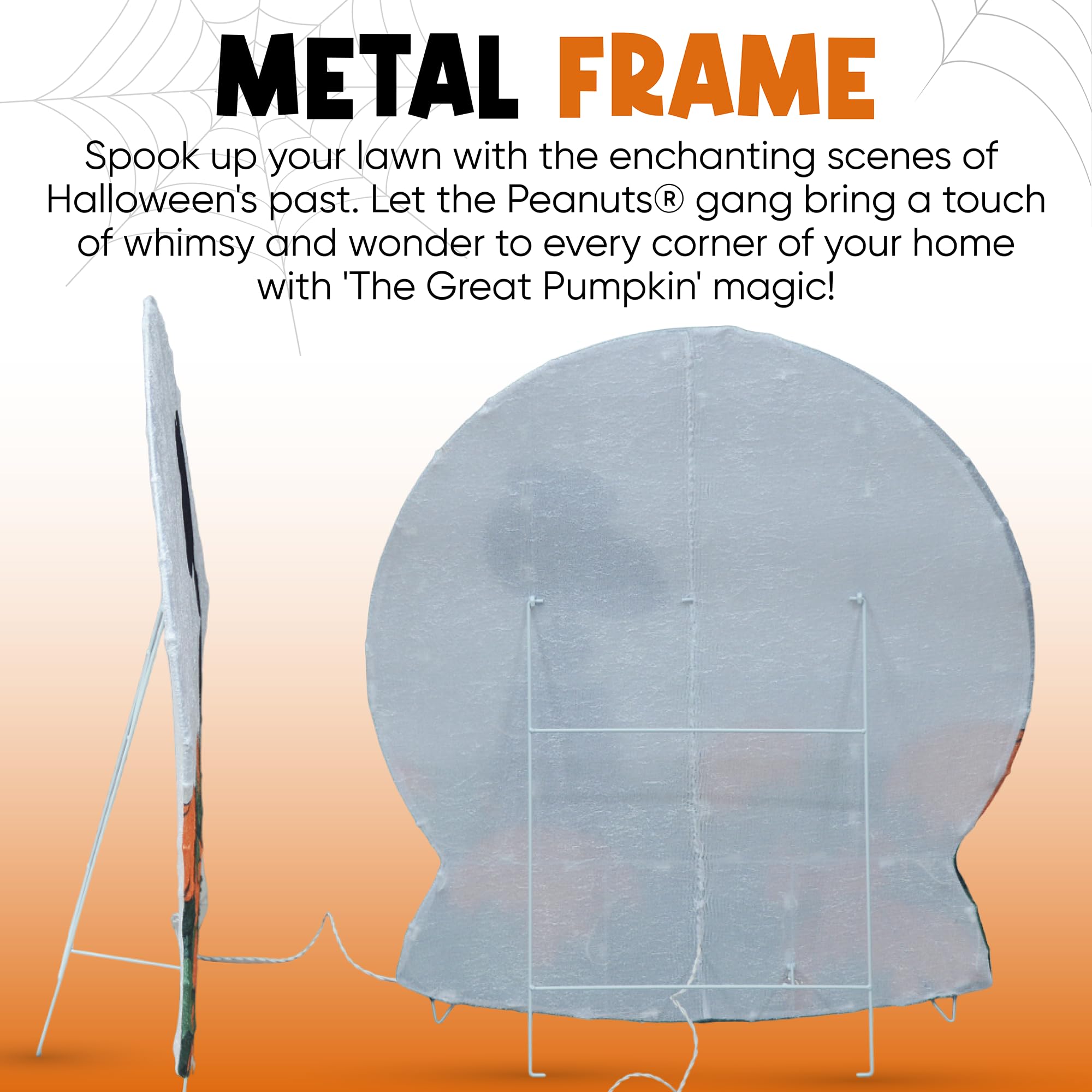 ProductWorks 36 Inch 2D Halloween Globe Peanuts Halloween Decorations, It's The Great Pumpkin Charlie Brown Decorations, Snoopy Fall Decorations, Charlie Brown Halloween Decorations Outdoor Decor