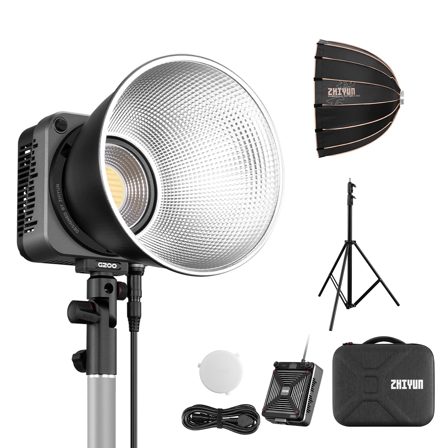 ZHIYUN MOLUS G200 収納ケース付き Amazon.com : ZHIYUN Molus G200 [Official] 200W COB Video