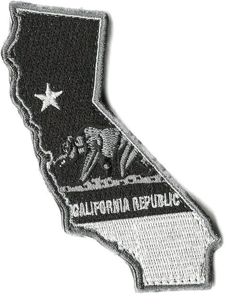 Gadsden and Culpeper Die Cut California State Patch - 1.25" x 4.5"