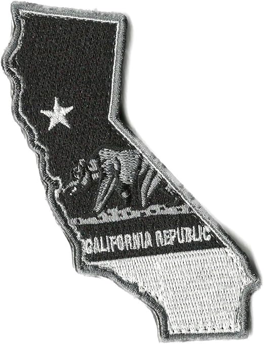 Gadsden and Culpeper Die Cut California State Patch - 1.25" x 4.5"