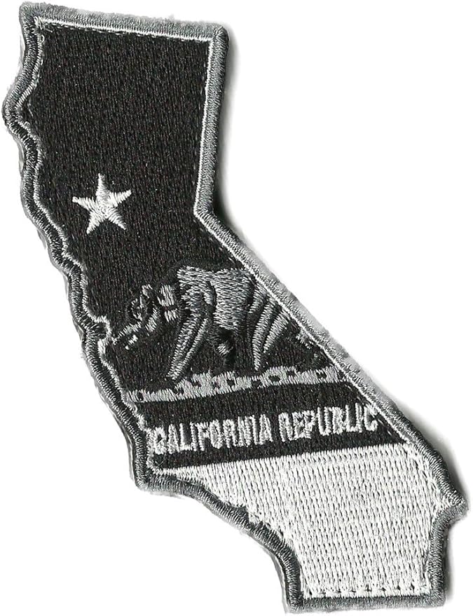 Gadsden and Culpeper Die Cut California State Patch - 1.25" x 4.5"