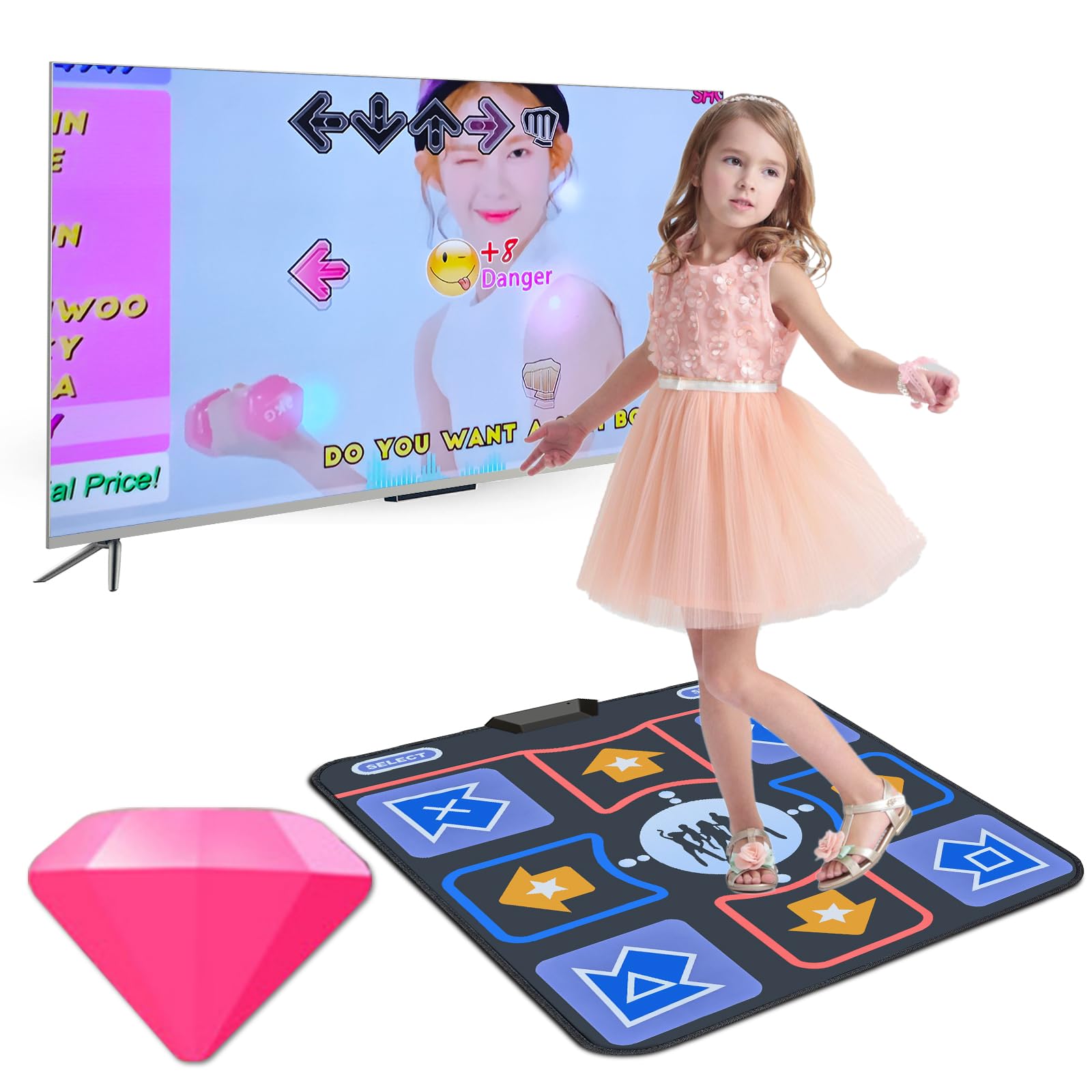 Alfombrita De Baile Electrónica Con Bluetooth Y 6 Botones Luminosos Para Niños De 3 A 12 Años – 5 Modos De Juego, Antideslizante Y Fácil De Limpiar, Regalo Perfecto Para Navidad O Cumpleaños