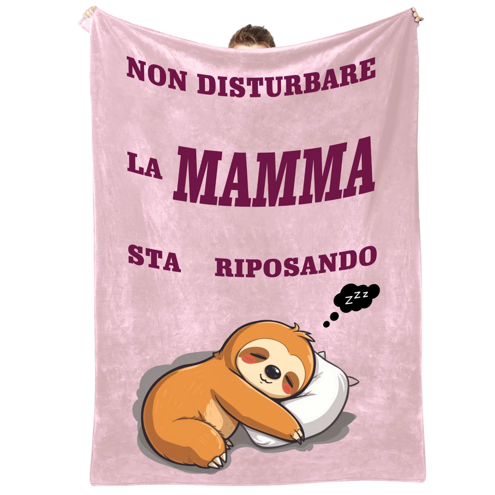 Coperta Festa della Mamma, Creativo Fantasia Stampata Coperta, Idea Regalo Donne, Regalo per Festa della Mamma, Compleanno, Capodanno, Natale (Rosa) - 1