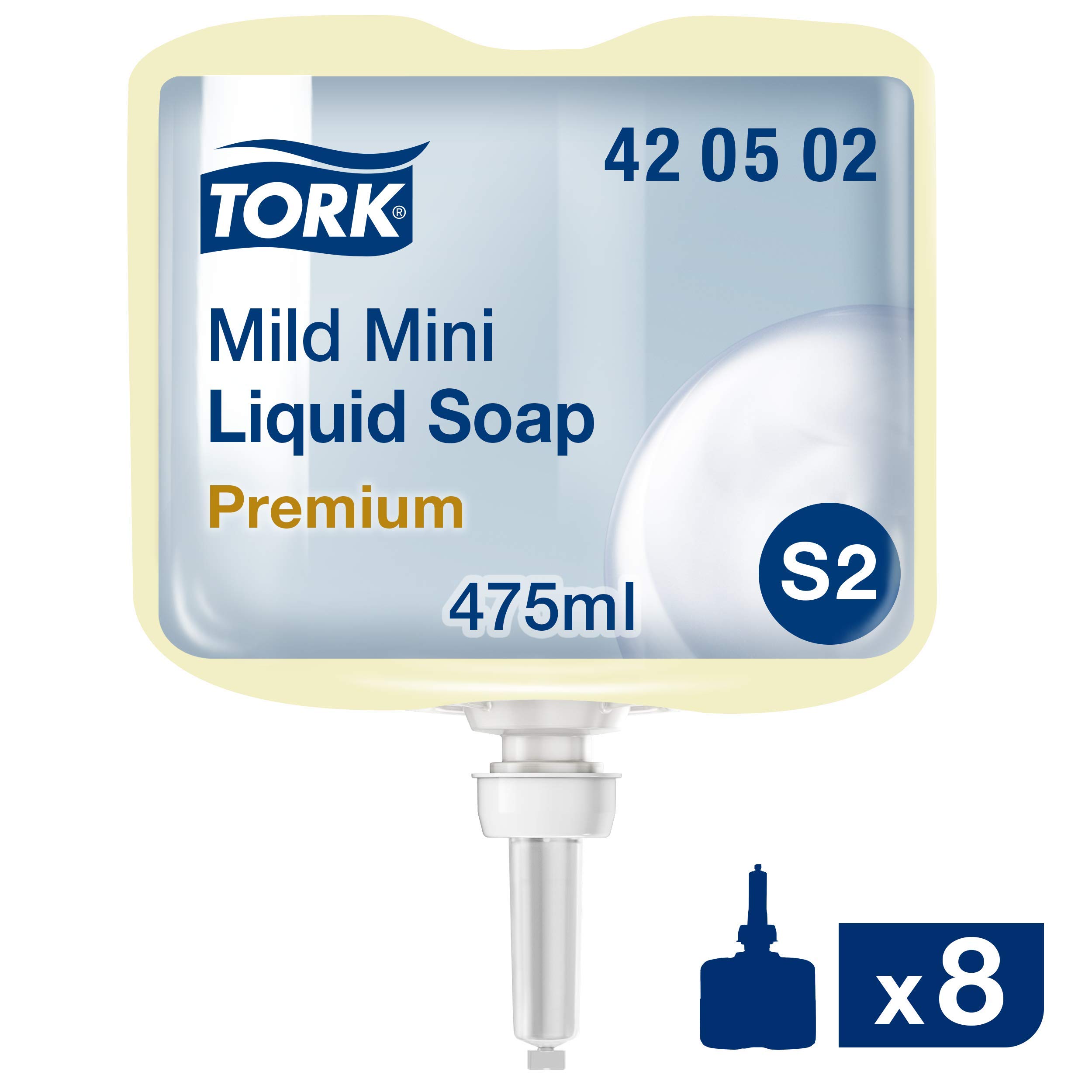 SCA Tork 420502 Mild Mini Liquid Soap (Pack of 8)
