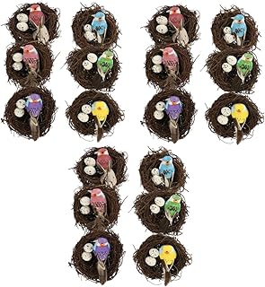 Abaodam 18 pcs Simulated Bird nest Bird nest Easter Bird nests Courtyard Birds Decor Decorative Foam Birds Outdoor Tabletop Decor Lawn Ornament Spring Ornaments Parakeet nest Birds nest