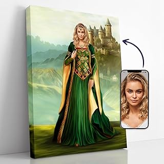 Turn Me Royal Custom Portrait from Photo, Personalized Canvas Wall Art a...