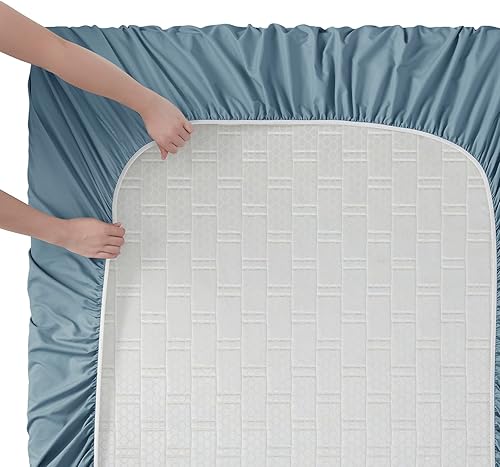 Vista 330 de Clara Clark - Juego de sábanas de la serie 1800 Premier, 4 piezas, juego de cama, sábanas con mucha caída, resiste arrugas, la decoloración