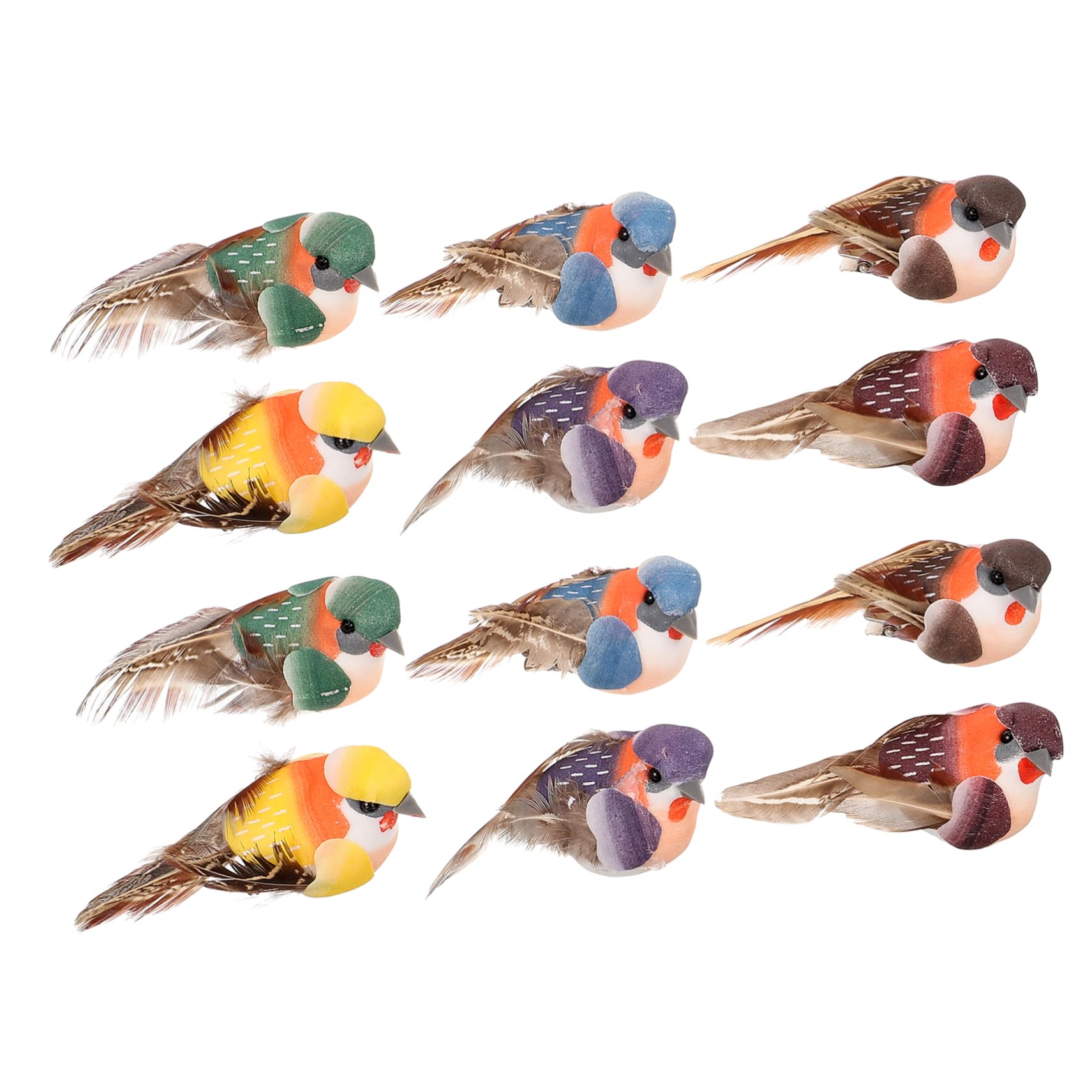Oiseaux artificiels réalistes MAGICLULU lot de 5 paquets de 12 pièces pour décoration