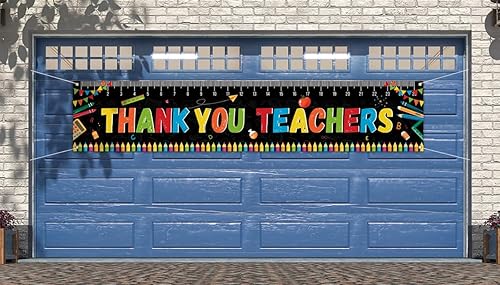 Miniatura 4 de Nepnuser Letrero de valla de agradecimiento a los maestros de la semana de apreciación, grande para interiores y exteriores, para el aula, cartel de