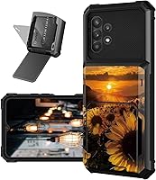 Vista 34 de Funda tipo cartera para Samsung Galaxy A32 5G con ranura para tarjetero, funda con tapa híbrida de doble capa, resistente, a prueba de golpes, funda